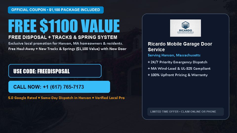 Ricardo Mobile Garage Door Service FREE Haul-Away & Heavy-Duty Tracks with New Door